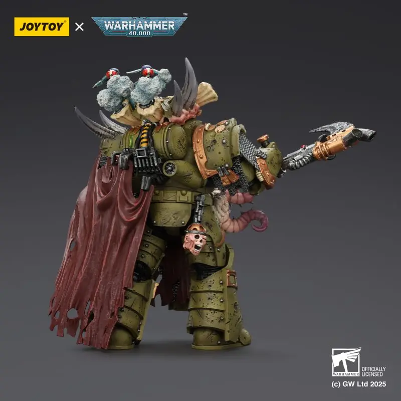 JOYTOY Warhammer 40K Death Guard Deathshroud Terminator 2 with Manreaper and Plaguespurter Gauntlet 1:18 Action Figure Collection Model Gift for Adults view 5