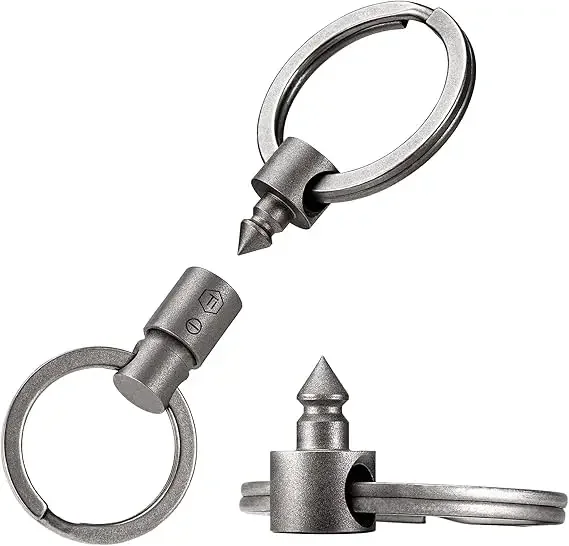 Keyunity KA47 Titanium Quick-Release Keychain (Conical Tip)