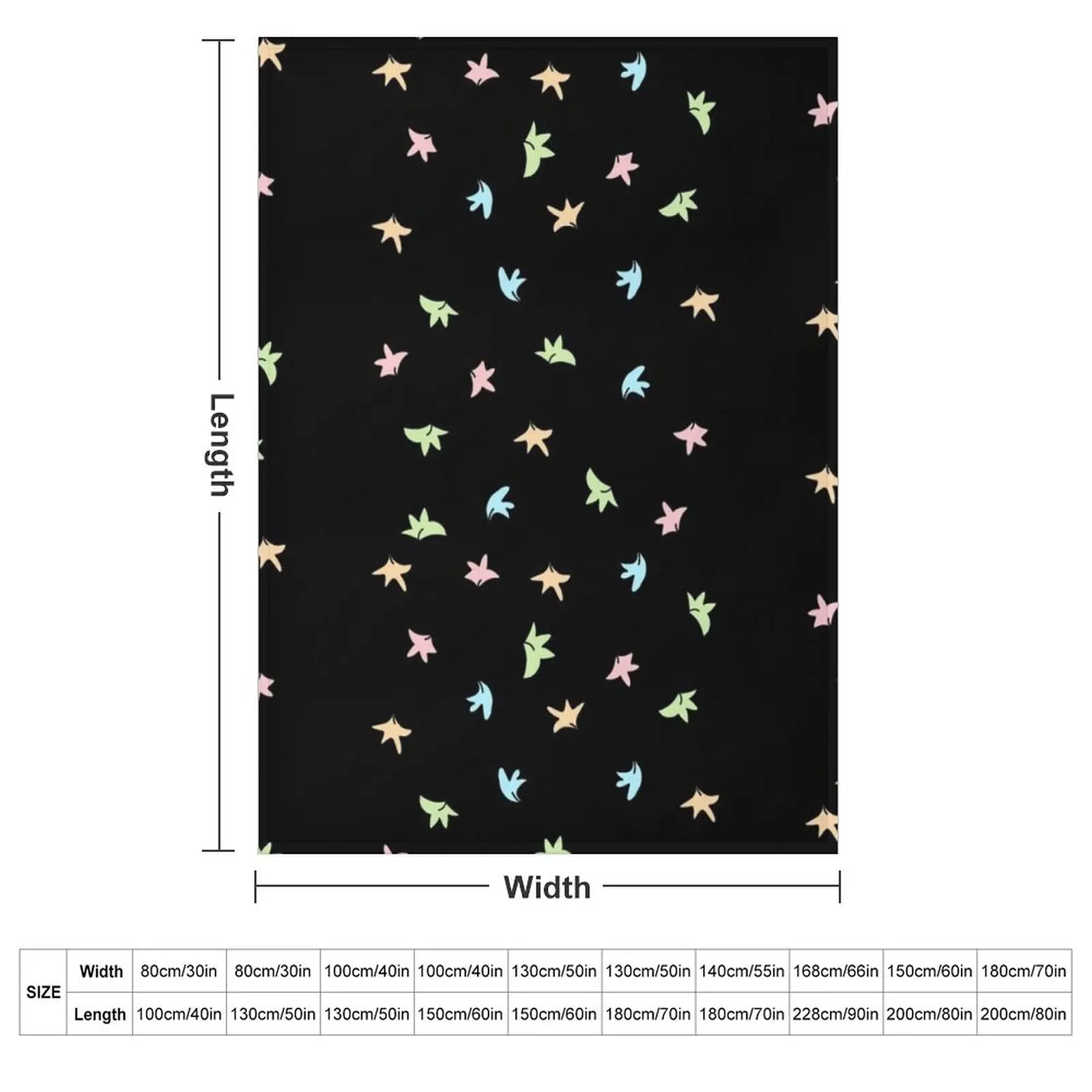 Heartstopper leaves (Black background) Throw Blanket couch cozy soft plush fuzzy picnic outdoor blanket