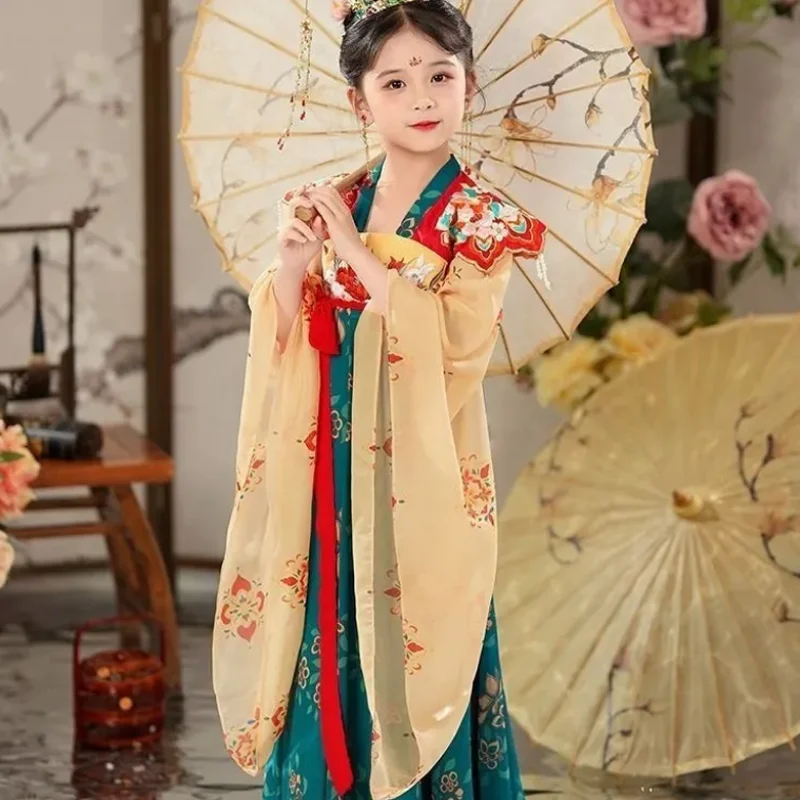 New Chinese Hanfu imitating Tang Dynasty girl's casual retro dress