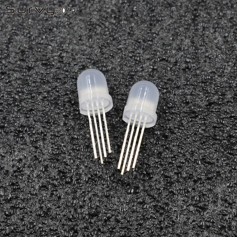 10/20/50PCS PL9823 F5/F8 LED licht 5mm 8mm Runde RGB Milch Weiß 4Pin Gemeinsame Anode/Kathode