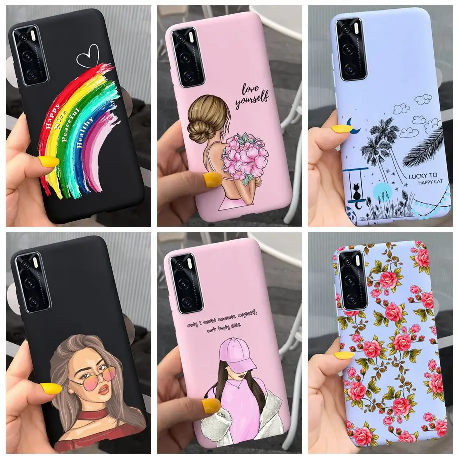 For Vivo V20SE V2022 V2023 Case Soft Silicone TPU Coque Fundas For Vivo V20 V2024 Cases Vivo Y70 2020 Cover Shockproof Bumper