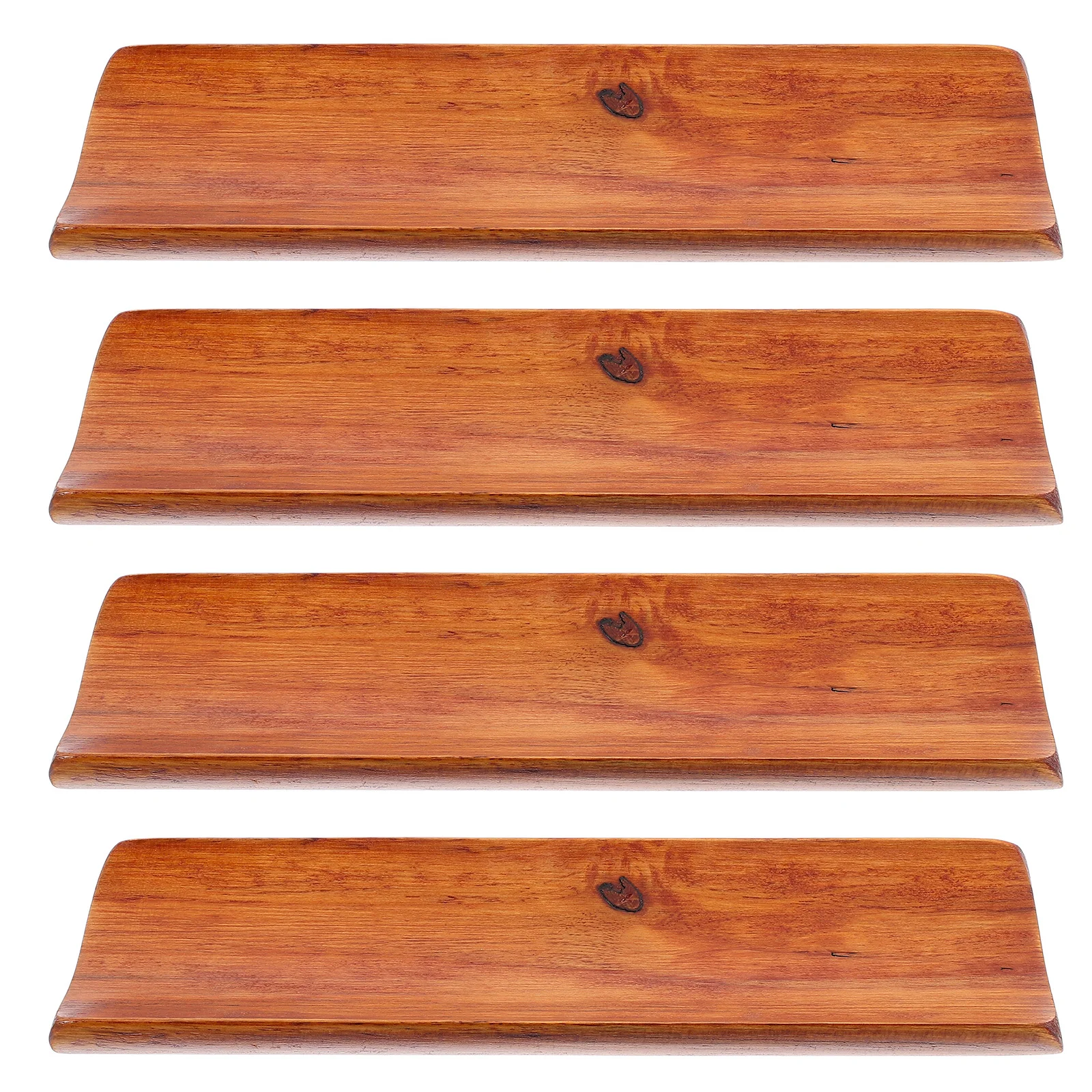 

4Pcs Wooden Serving Trays Multi-Purpose Rectangular Napkin Holder Sushi Plate Towel Tray Wood Boards for Dining Events