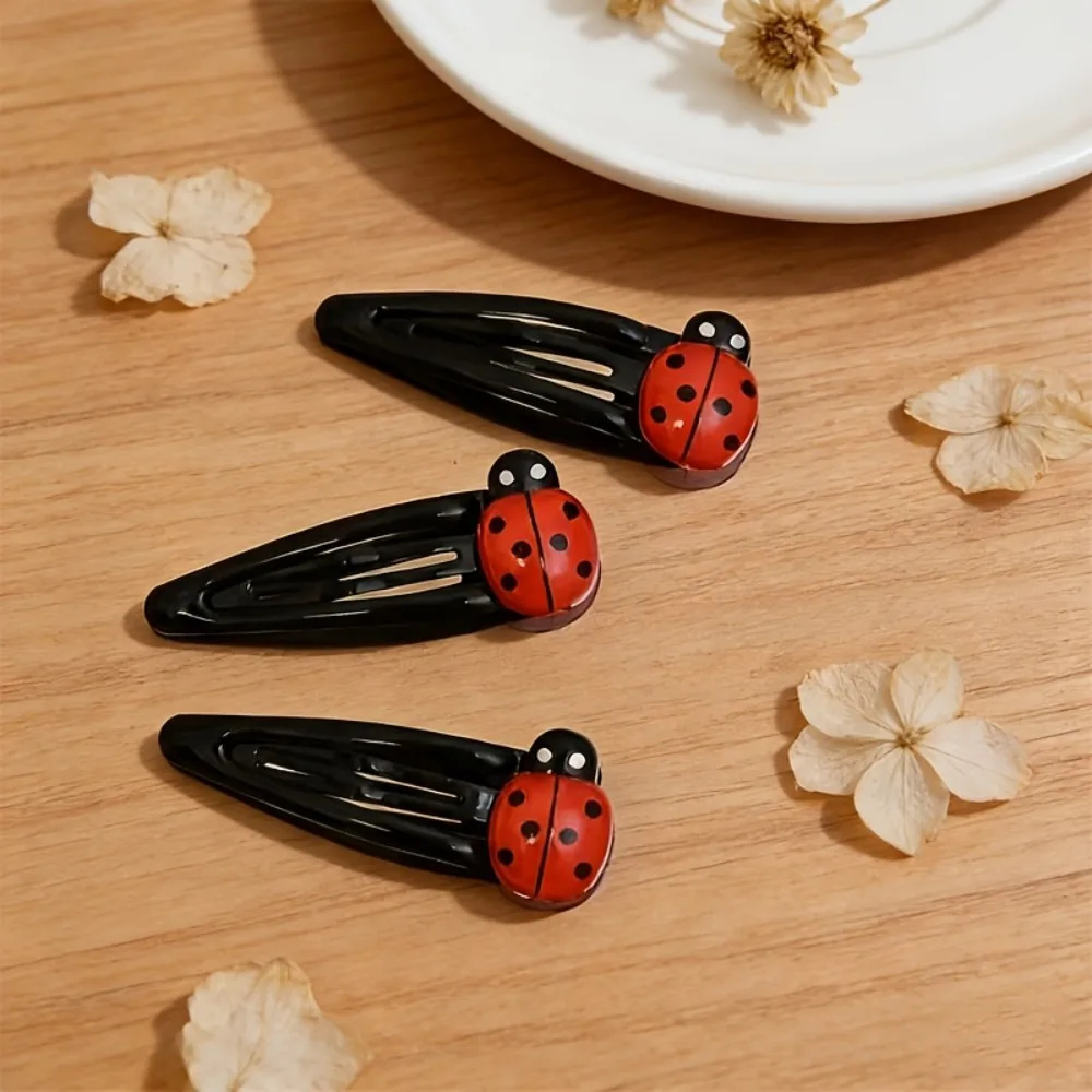 4 Ladybug Hair Clips, Red Hair Clips, Animal-Shaped Hair Clips, Suitable for Girls and Women, Girls' Hair Accessories, Insect Hair Clips, Back-To-School Hairstyles, Can Be Used for Hair Decoration, Also Suitable for Parties, Gatherings, and Role-Playing - view 3