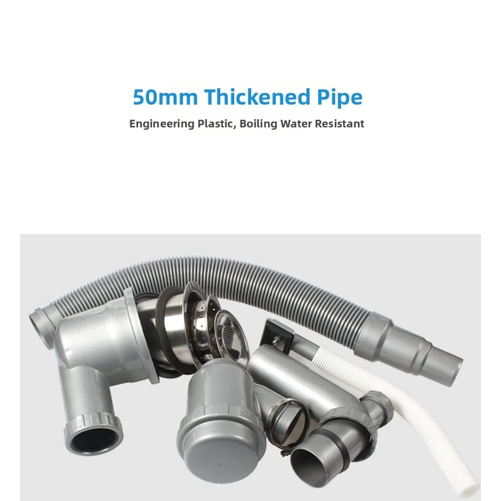 1pc Kitchen Sink Drain Pipe Connecting Hose 110/114mm For Wash Basin Sewer Drainer Household Bathroom Kitchen Accessories