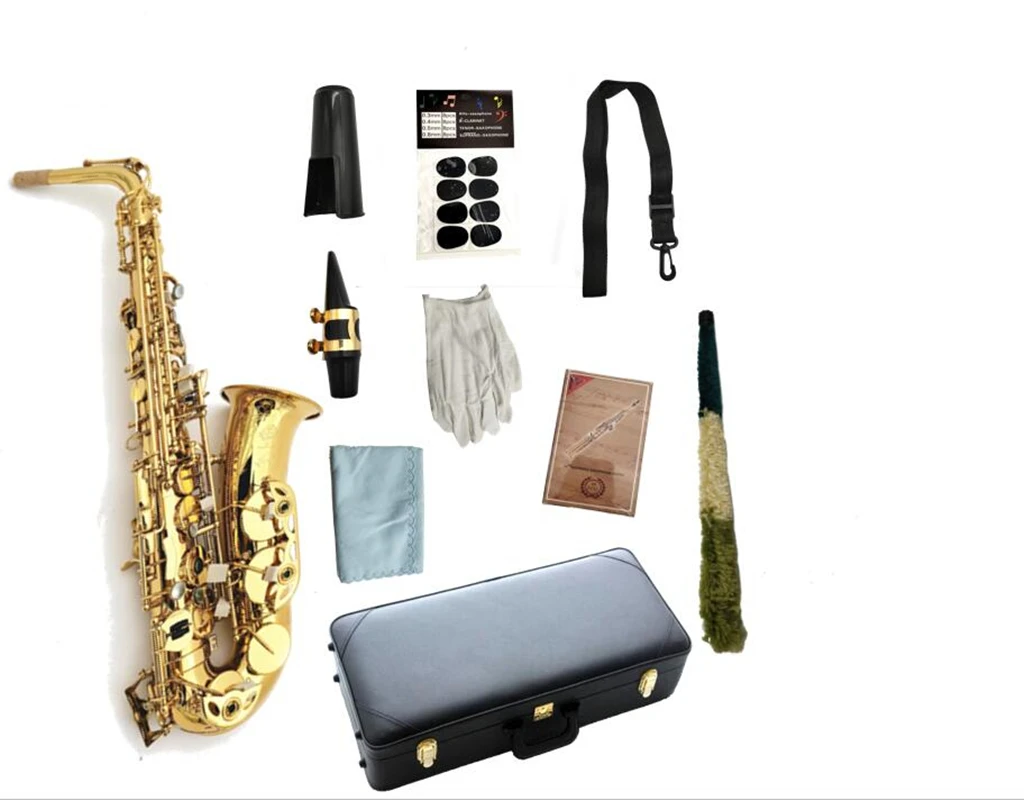 

High Quality R54 Alto Saxophone Eb Tune Brass Plated Woodwind Instrument With Case Mouthpiece Reeds Neck