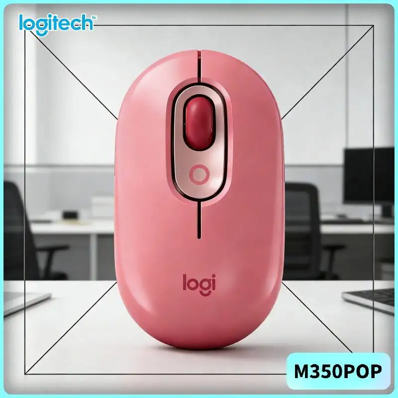Logitech   POP Wireless Mouse Dual-Mode Bluetooth 2.4GHz Silent Scroll 18-Month Battery for Beach Getaway Seaside Work