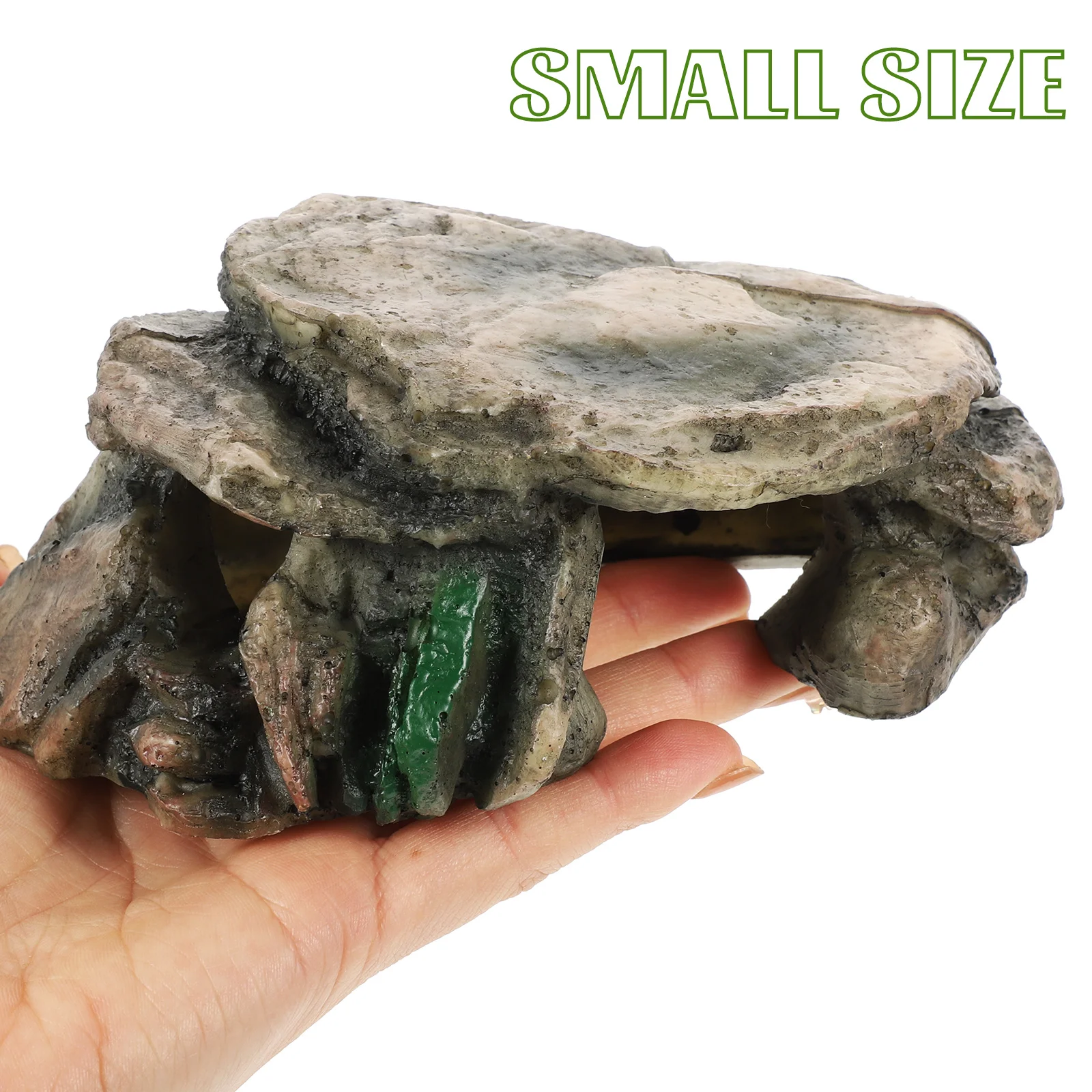 

Turtle Terrace Reptile Fogger Aquatic Landscape Setting Tanning Cave Tank Hermit Resin Fish Ornament Baby Climbing