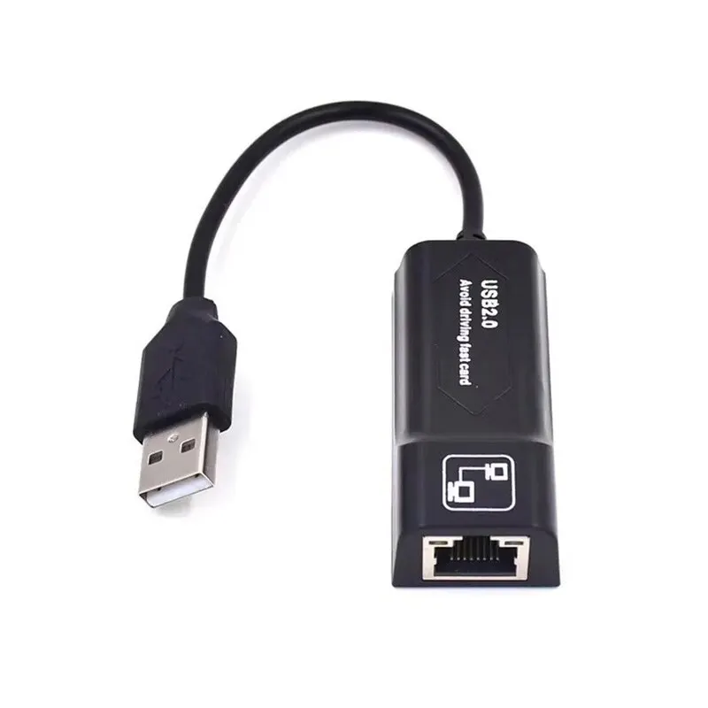 USB2.0 To RJ45 Network Cable Adapter 100Mbps Wired Network Card External Drive Free Network Card For Computer Notebooks