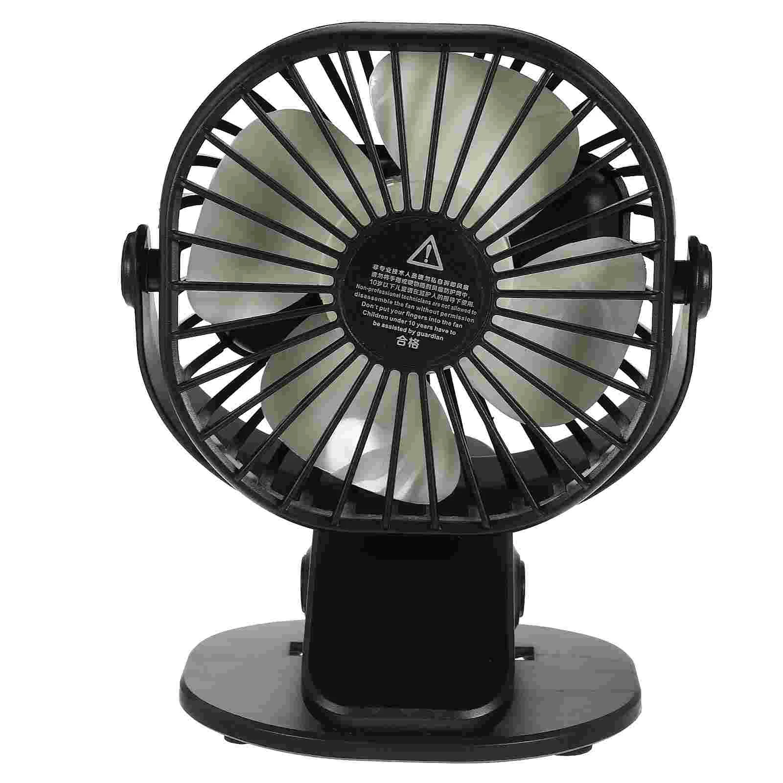 USB Rechargeable Desktop Handheld Fan with Clip Adjustable Electric Fan for Home Office Car (Black) mini USB desktop fan