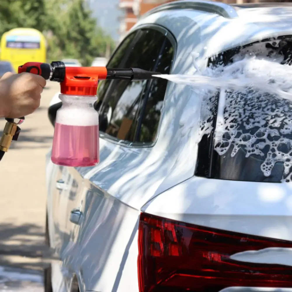 Large-Capacity Car Wash Foam Tool Transparent Metal Watering Can Foam Tool PA Material Portable Alloy Foam Kettle Car Wash