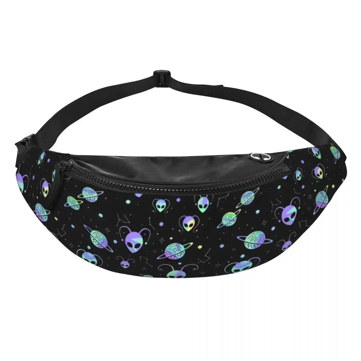 Universe Planet Stars Aliens Fanny Pack Men Women Casual Cosmos Crossbody Waist Bag for Traveling Phone Money Pouch