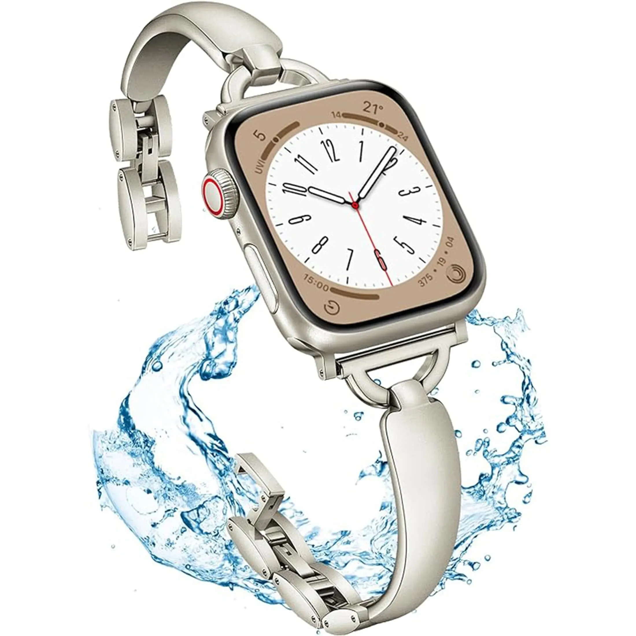 

Stainless Steel Band Compatible Apple Watch Band Women Slim,Metal Bangle for IWatch Series Ultra SE 9 8 7 6 5 4 3 2 1