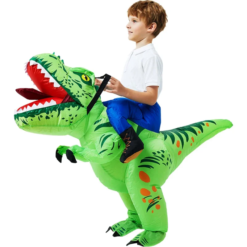 New child kids dinosaur inflatable costume cartoon costumes Halloween party cosplay costumes dress suit for Boys Girls image 2