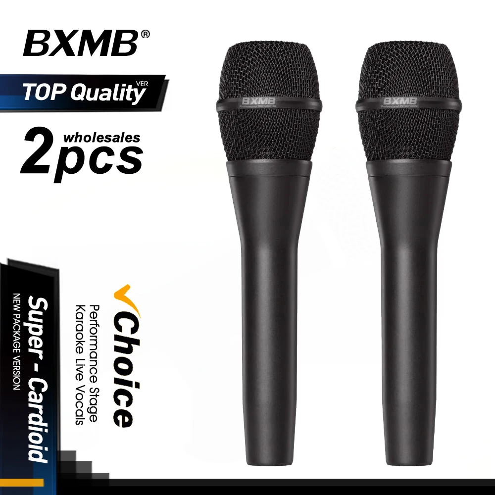 

2PCS Metal Professional Super-cardioid Dynamic Mic KSM9HS Black Color Wired Microphone For Karaoke Recording Live Vocals Stage