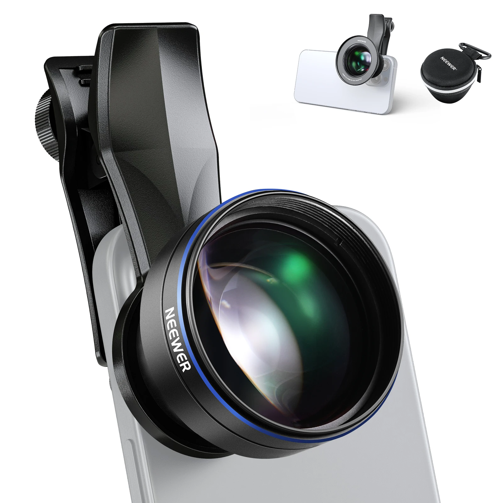NEEWER Obiektyw makro 105 mm z klipsem do obiektywu telefonu z gwintem 17 mm i pierścieniem adaptera filtra 67 mm, odpowiedni do fotografii makro na telefonie komórkowym — zdjęcie produktu 7