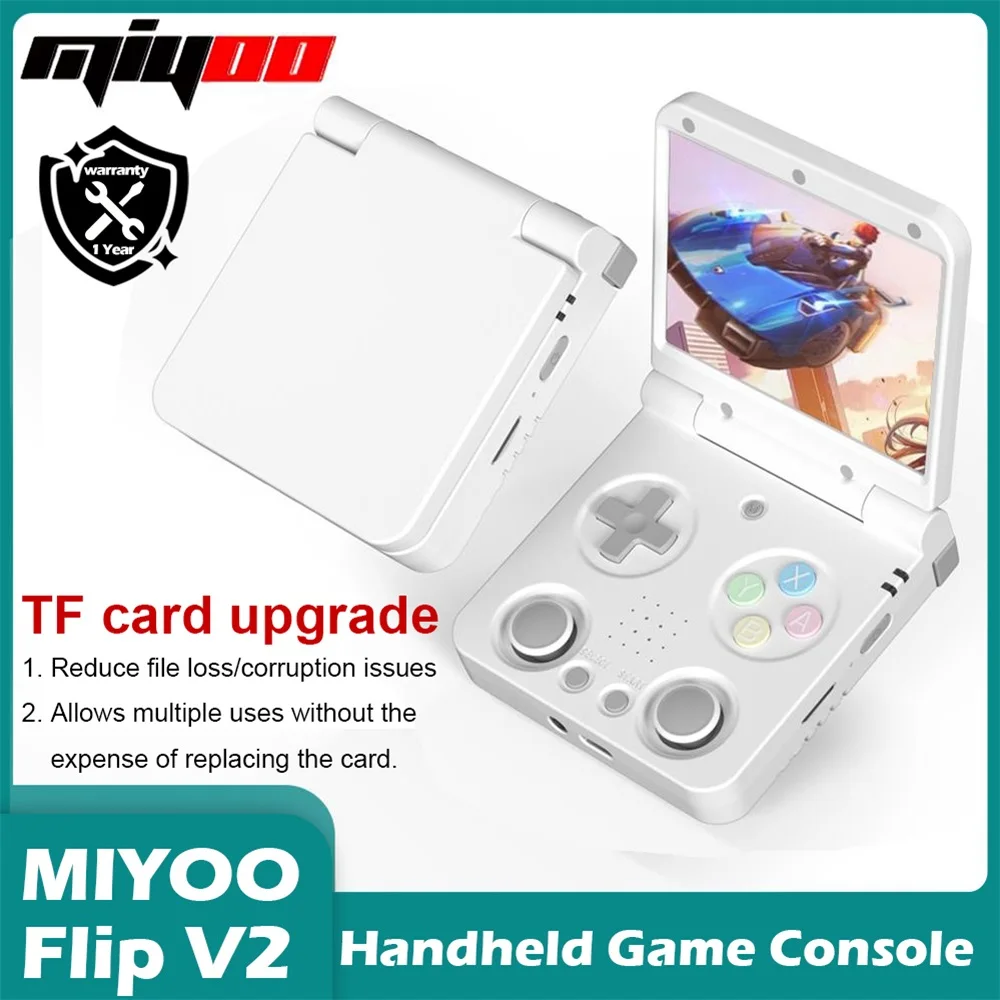 

MIYOO Flip V2 Handheld Game Players 3.5''IPS Screen Linux System Classic Portable Video Game Consoles Storage Bag Gamer Gift