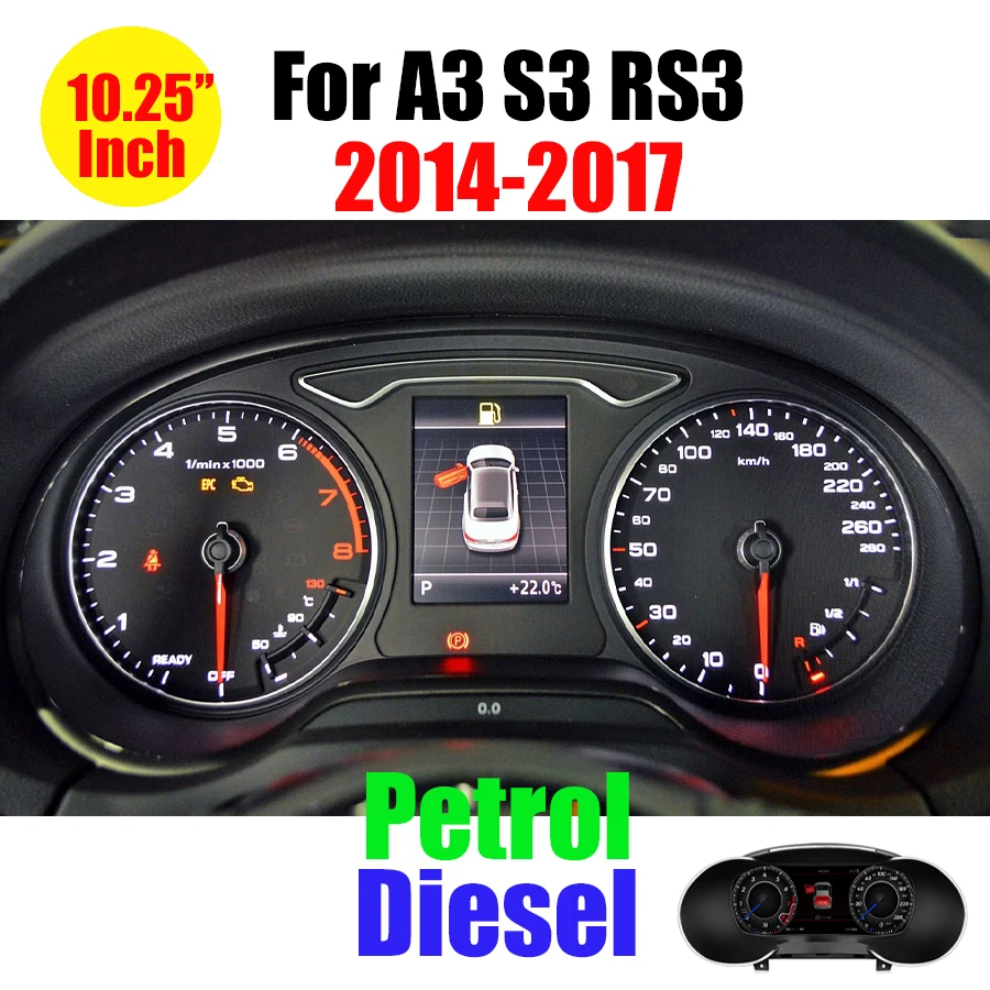 Digitaal instrumentencluster LCD snelheidsmeter voor Audi A3 A4 A5 A6 A7 S6 Q3 Q5 Q7 TT CarPlay Android Auto dashboardpaneel cockpit