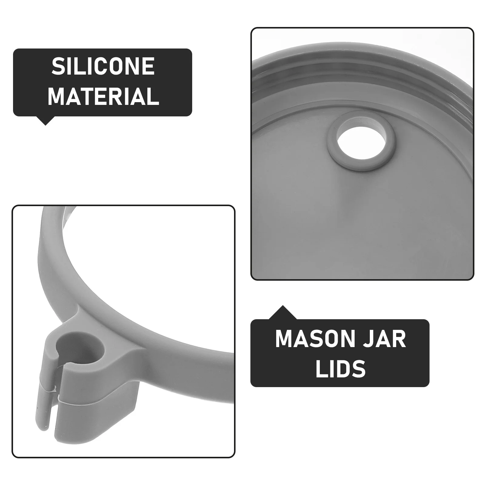 

Mason Jar Lids Silicone Covers Jars Wide Bottle Cap Reusable Canning Storage Replacement