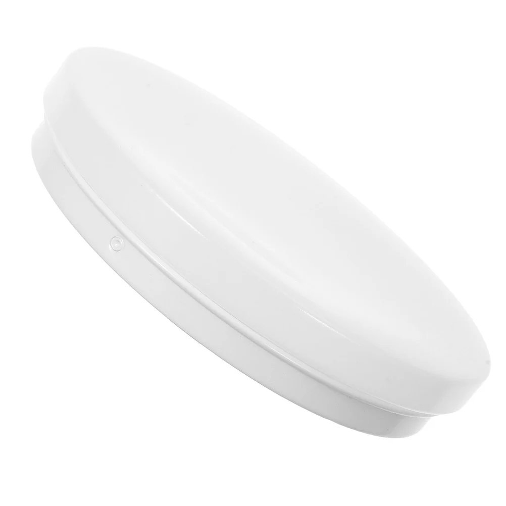 غطاء خفيف للسقف مستدير بديل أبيض شبه فلوش جبل غطاء مصباح لغرفة النوم شرفة رقيقة جدا قاعدة حديدية لوحة لينة