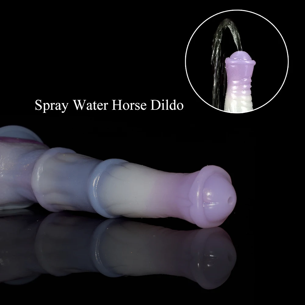 YOCY Long Horse Squirting Dildo Silicone Anal Plug Animal Ejaculation Penis Sex Toys For Adult Women Men Masturbator Sexy Shop - view 4