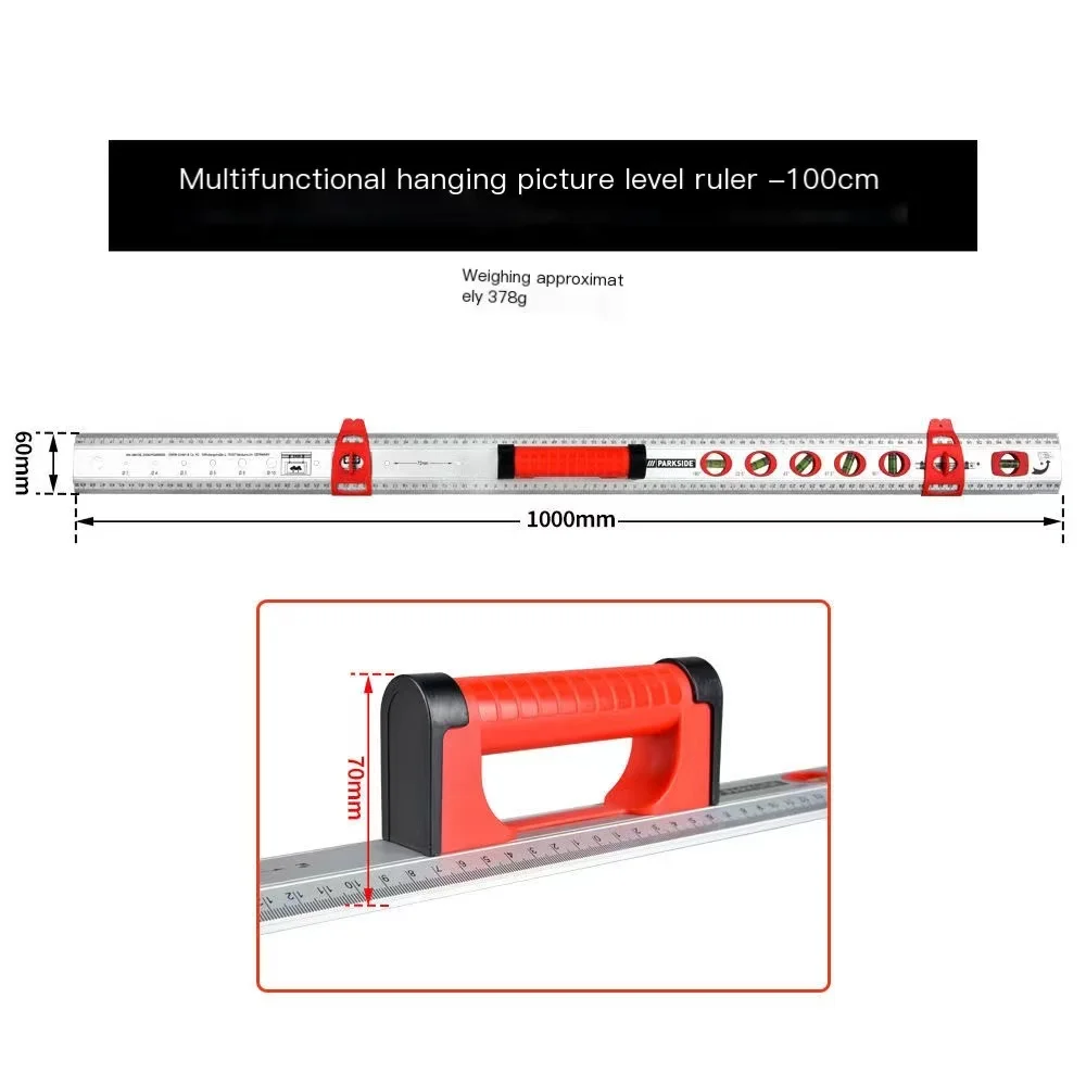 

2023 Horizontal ruler hanging painting tool multifunctional horizontal ruler woodworking picture frame for bathroom