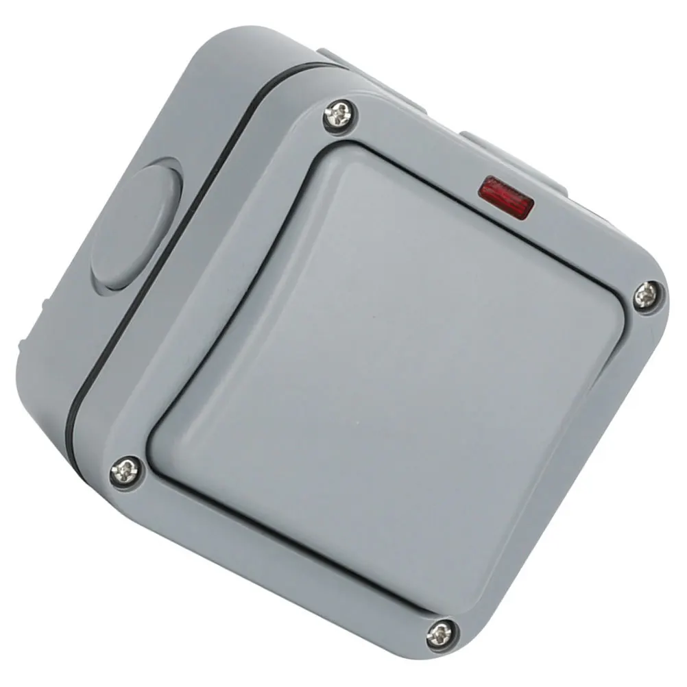 

Outdoor Weatherproof Plastic Light Switch Rainproof Wall Button Switch for Garden Bathroom Access Control Electrical