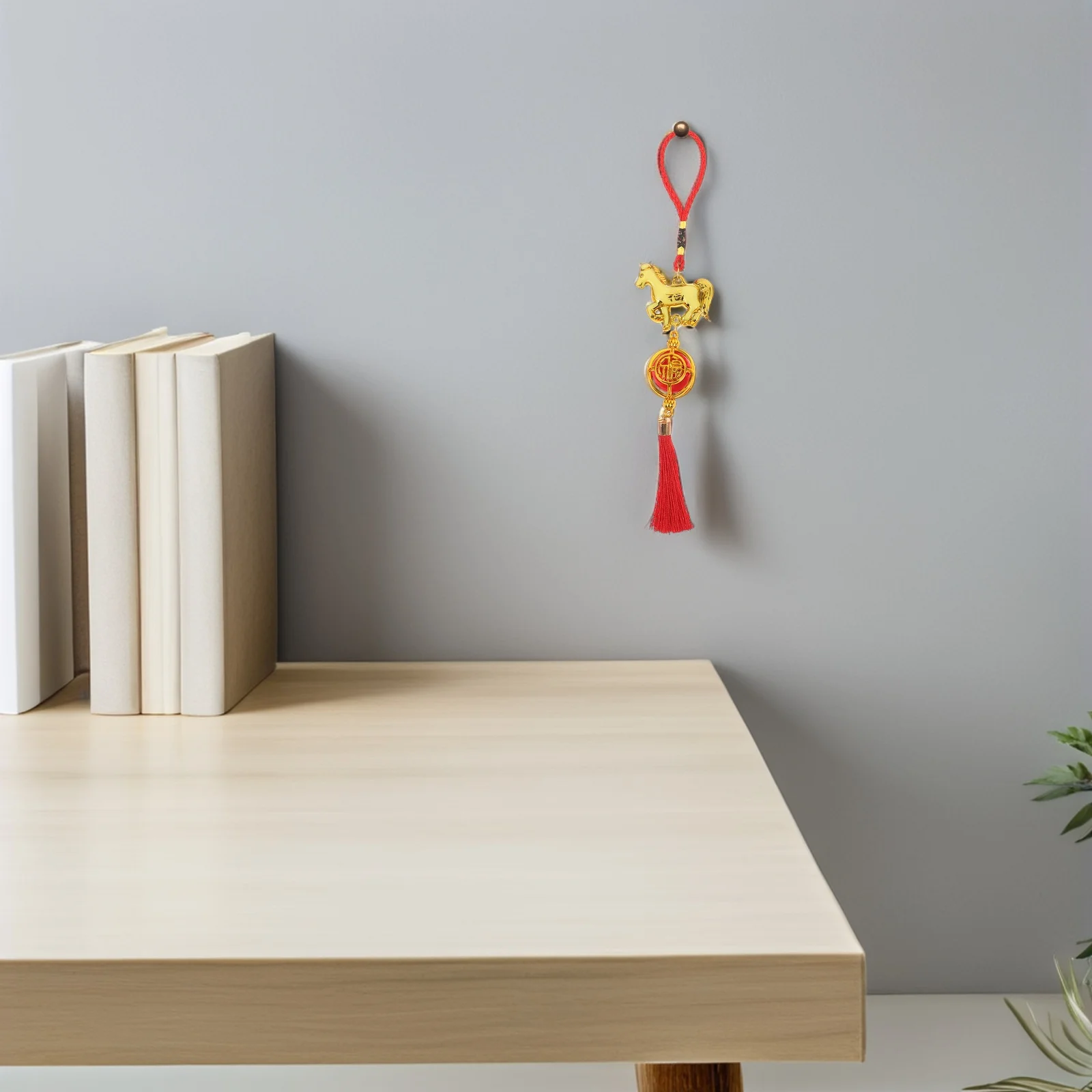 

8Pcs Chinese Horse Tassel Pendant Red Handmade Lucky Decor Festival Hanging Ornaments Spring Festival Home Decorations Good