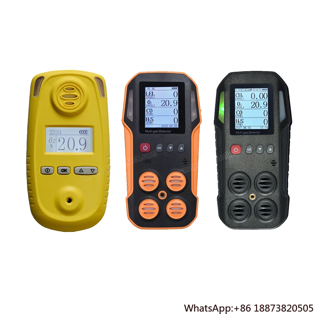 Underground Metal and Nonmetal Mines gas safety device, (CO, CO2, NO, NO2) portable multi gas detector