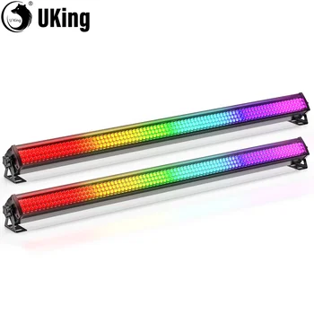 U'King-Barre Lumineuse Murale RVB 36W pour DJ KTV, Lumière de Scène 252 Gible, DMXorgwash pour ix, Mariage, Discothèque, 2 Pièces