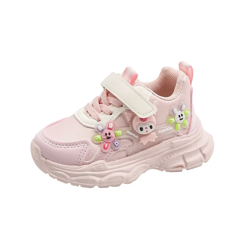 Sanrio Autumn Girls Boys Kuromi LED Light Shoes Children\'s Sneakers Toddler Anti-slip Walking Shoes Girls Outdoor Shoes