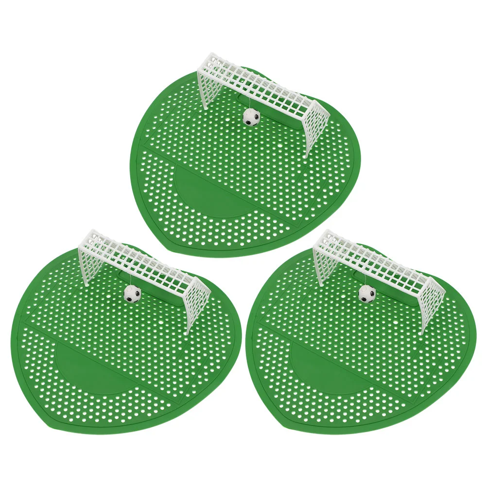 

3 Pcs Football Scented Urinal Deodorizer Mats Anti Splash Screen Bathroom Strainer Pad Men Toilet Scented Filter Mat Urinals