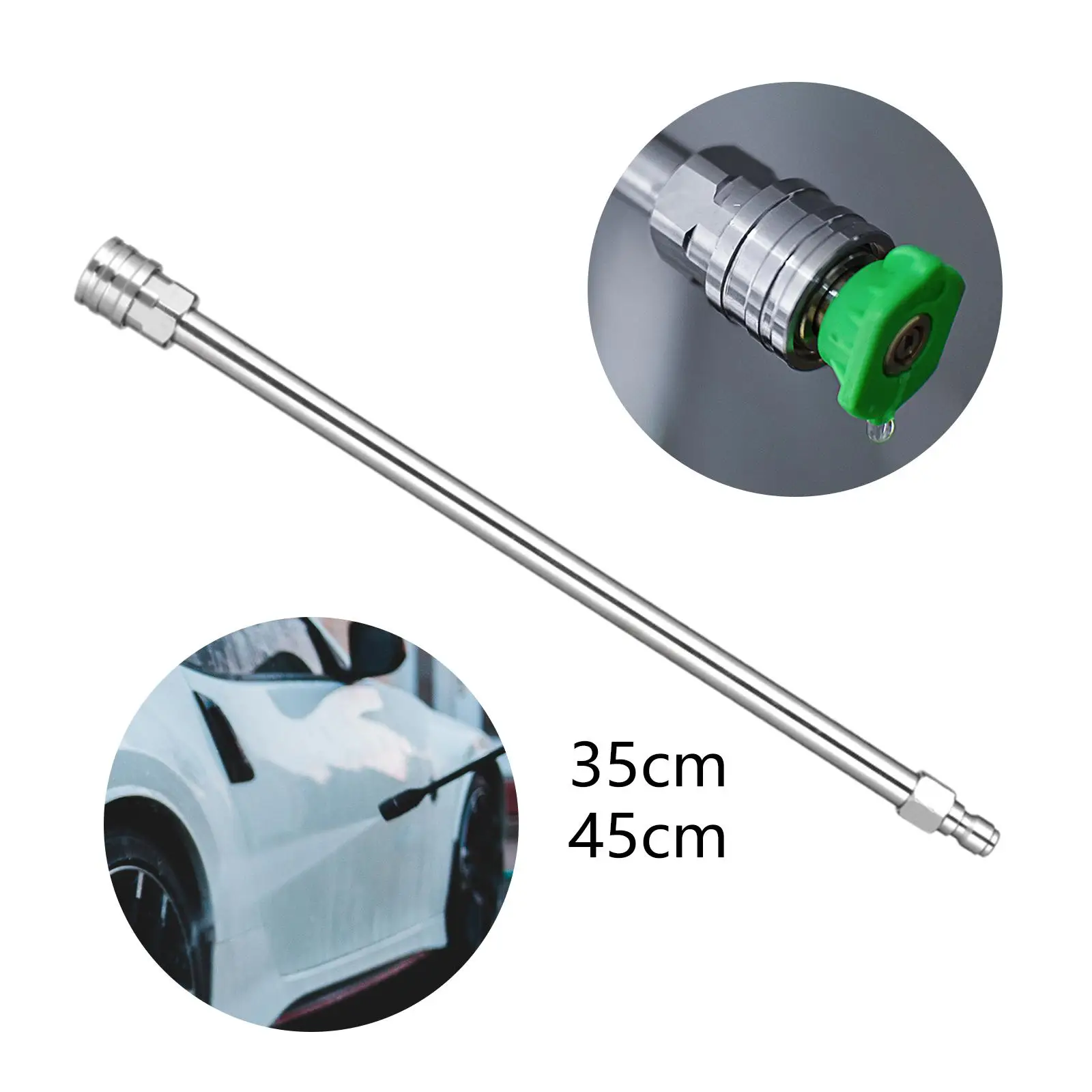Pressure Washer Extension Wand Durable Accs Portable Stable Quick Connect Steel Spare 1/4’’Quick Connect for Household Wall