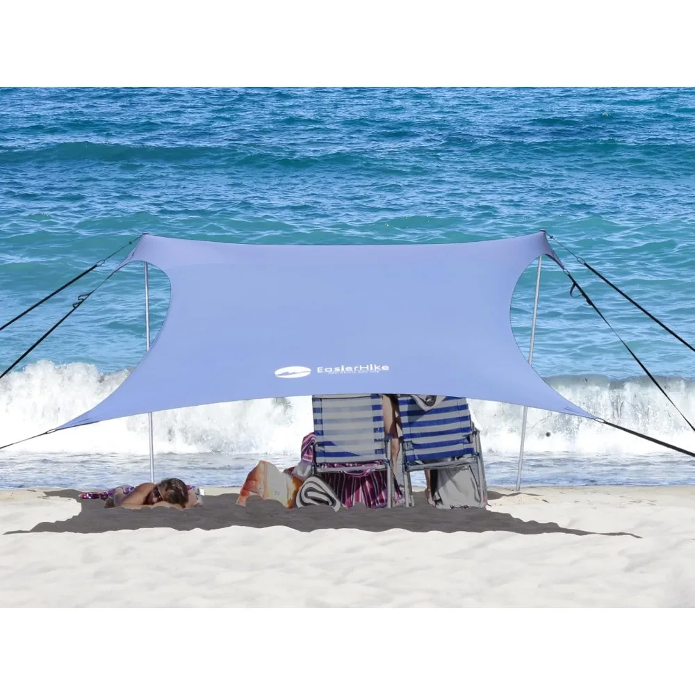 

Beach Shade Windproof Design, Sun Shelter UPF50+ Portable Family Tent