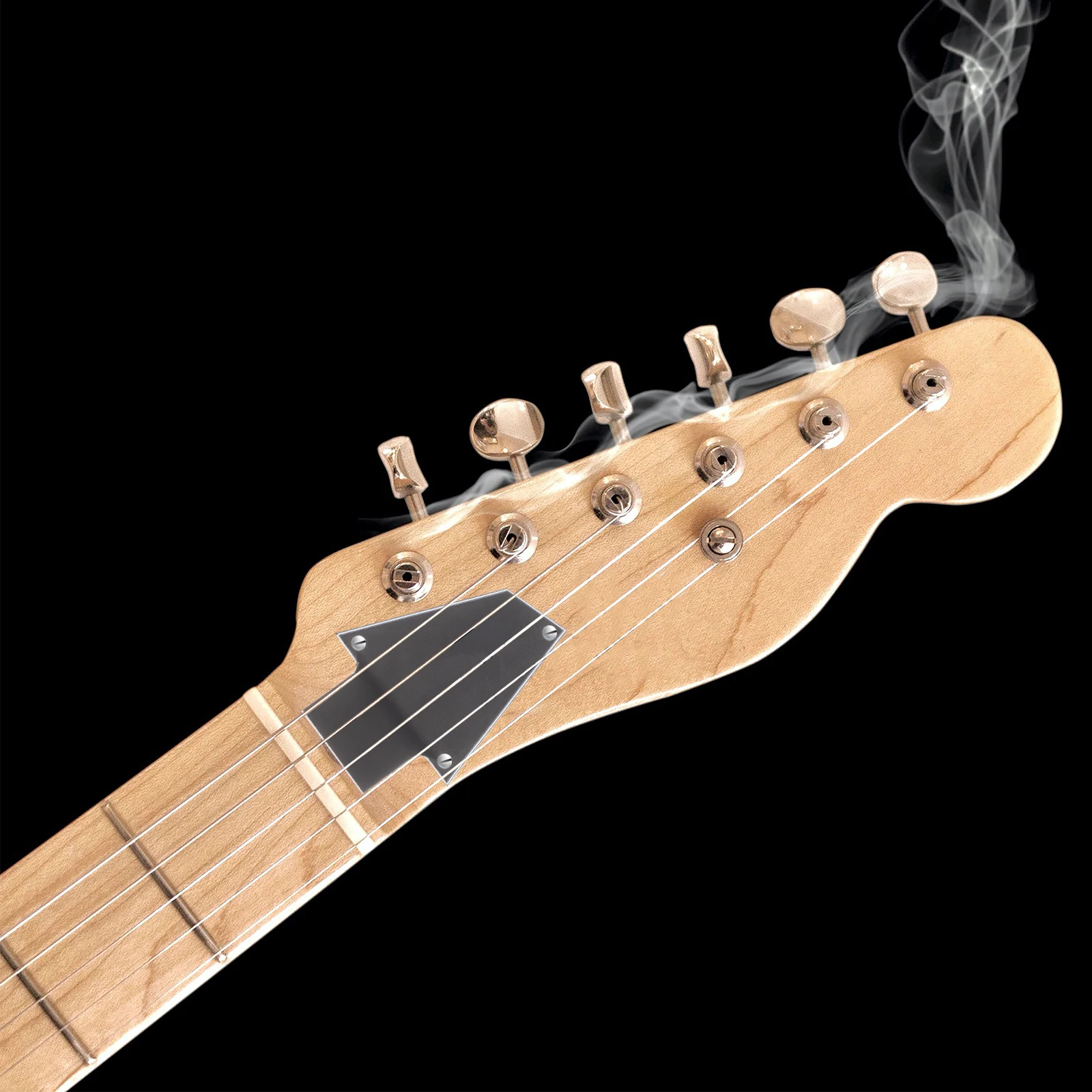 

4 Pcs Neck Adjustment Rod Cover Electric Guitar Truss Accessories Bass Smooth Surface Kit Plate Plastic Covers