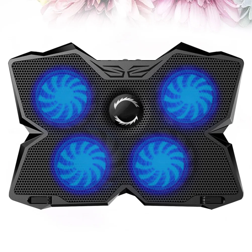 

1Pcs Laptop Cooling Pad Black Notebook Cooler 4 Fans USB Powered Portable Noiseless Cooler for Gaming Laptop Heat Dissipation