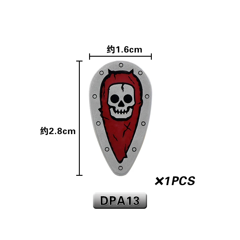 Idade Média Escudo Blocos De Construção Para Crianças, Montagem De Cena, Brinquedos, Presentes, Acessórios, MOC