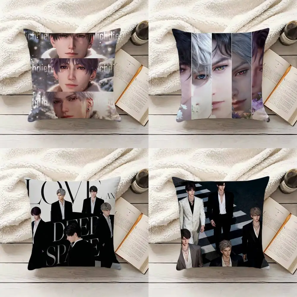 Game L-Love and D-Deepspace Various Sizes Square Pillow Case For Car Home Bedchamber Decor