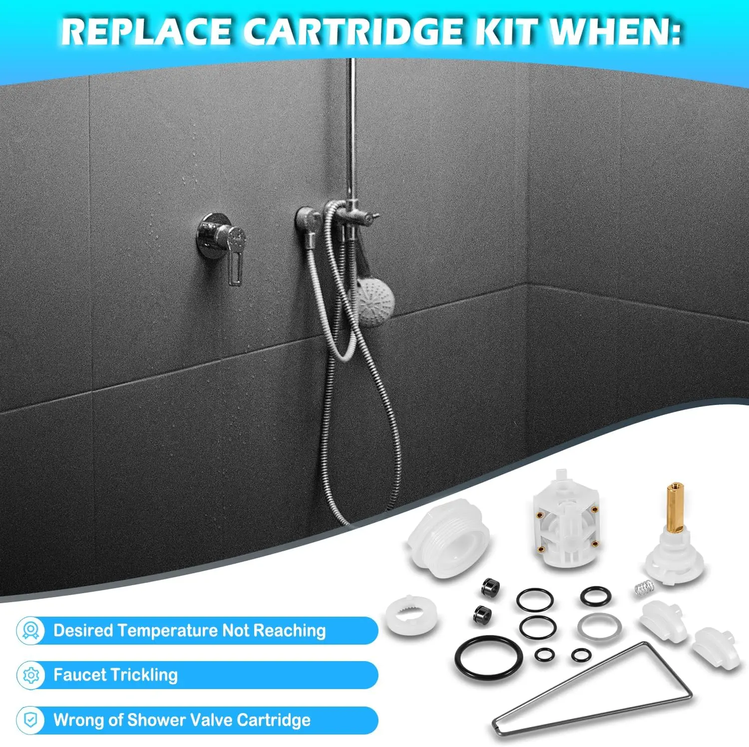 MX 900-232 Shower Valve Cartridge Replacement Kit for Powers 800 and 900 Series Shower Valve