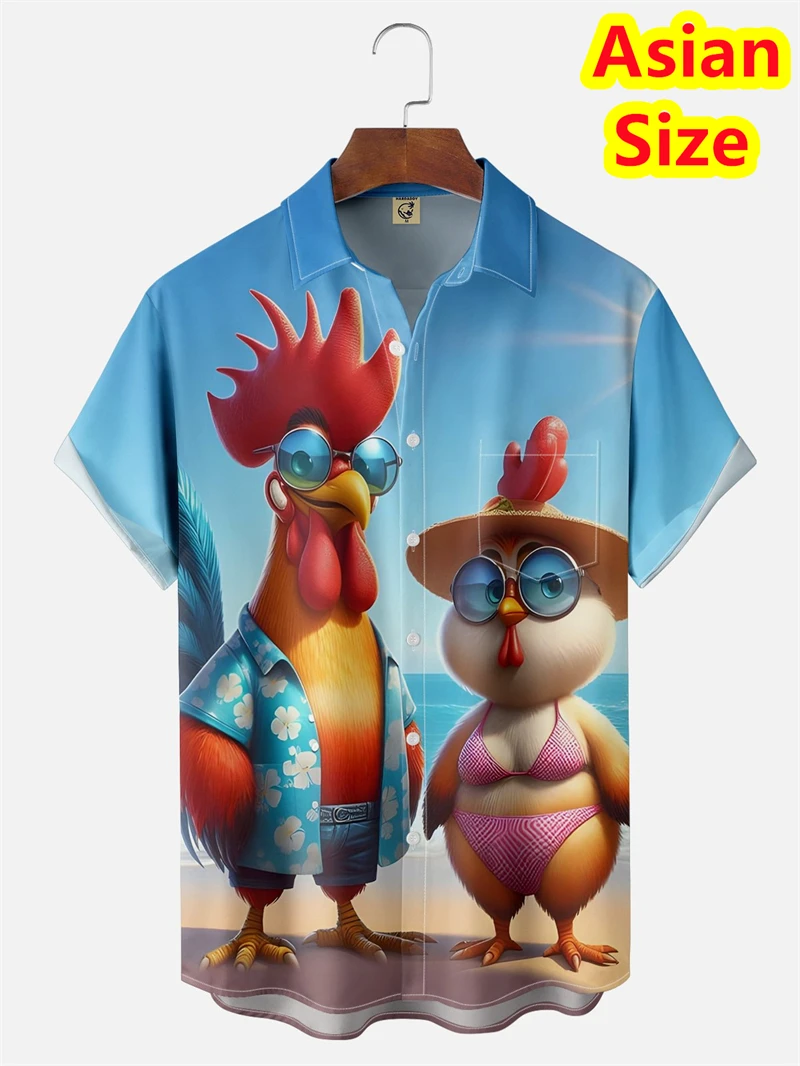 

Cartoon Animal Graphic Funny Man Shirts 3D Print Ventilate Short Sleeve Tops Casual Men's Clothes Summer Street Fashion Shirt