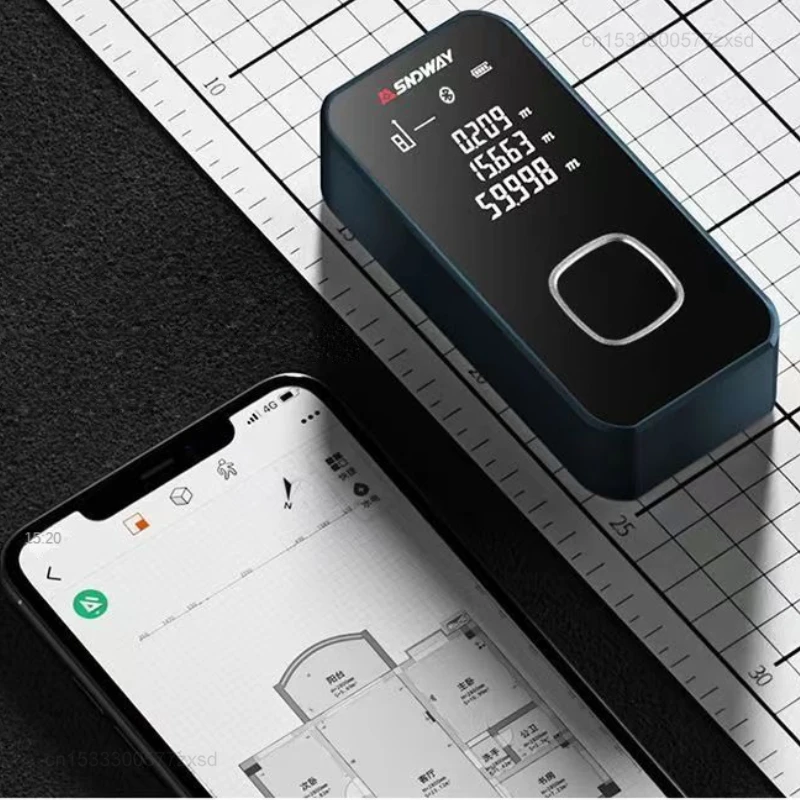 Xiaomi SNDWAY Laser Distance Meter Range Finder Laser Tape Measure Measuring Tools Device Ruler Test Tool Type-C Charging Port