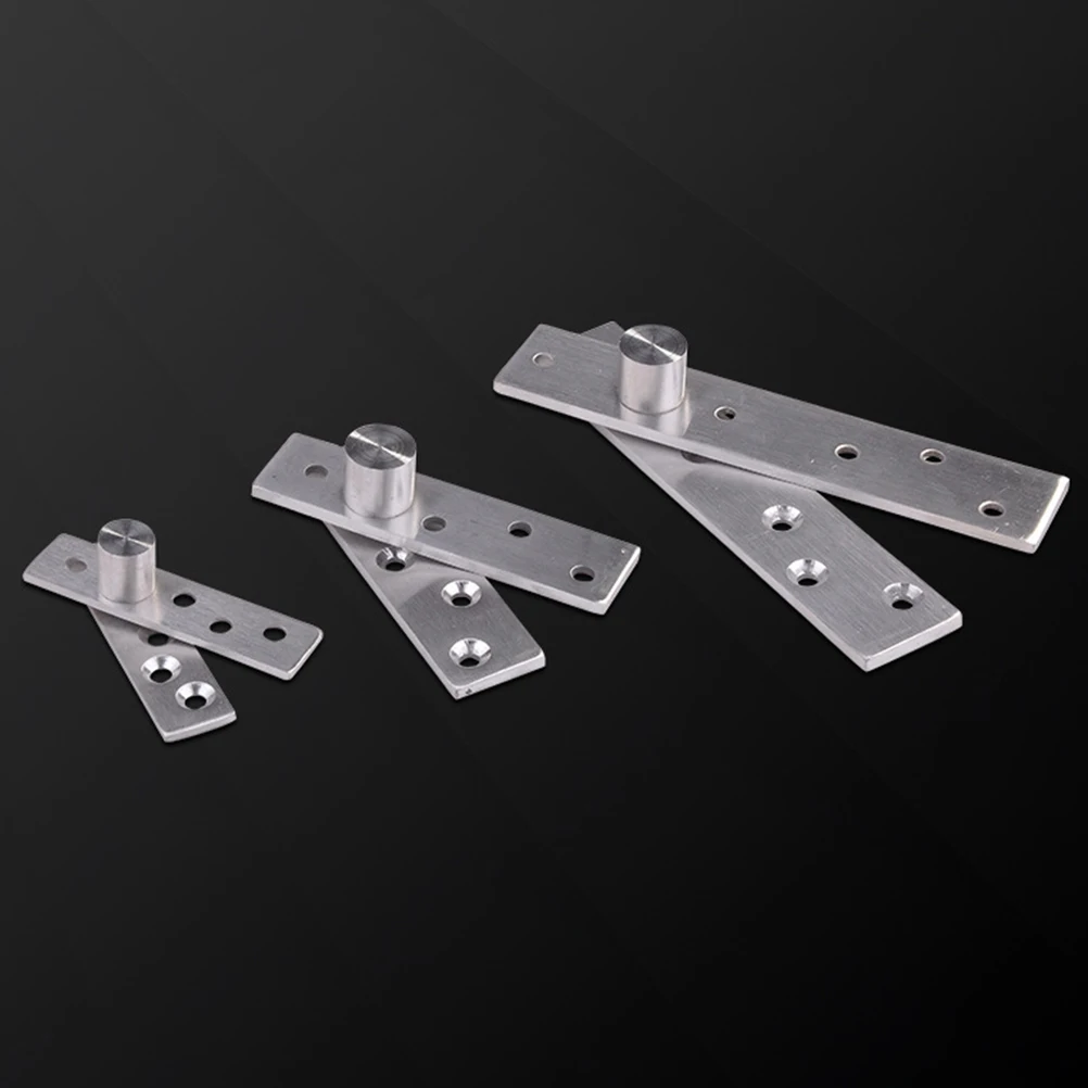 

2pc Rotating Door Hinges Stainless Steel Cabinet Furniture Hinges Revolving Easy Install Wooden Aluminum Hidden Pivot