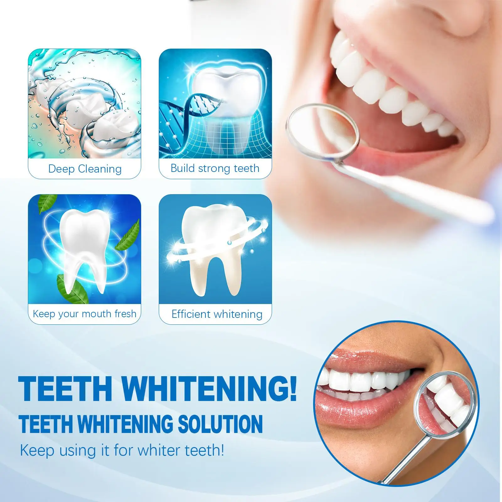 EELHOE 10ml Teeth Whitening Essence + 10pcs/bag Cotton Swab Teeth Whitening Oral Hygiene Tooth Bleaching Liquid Oral Cleanser