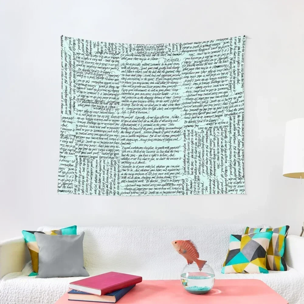 Desiderata handwritten Tapestry Room Decor Korean Style Bathroom Decor Tapestry