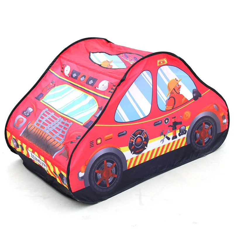 Tente de jeu pliable pour enfants, pompier, policier, maison de jeu, camion de pompier, cadeaux d'anniversaire pour enfants