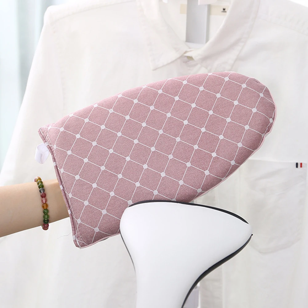 Handheld Ironing Board with Finger Hoop, Heat Resistant, Anti-scald Steaming Iron Mitt, Washable Board for Hanging Ironing