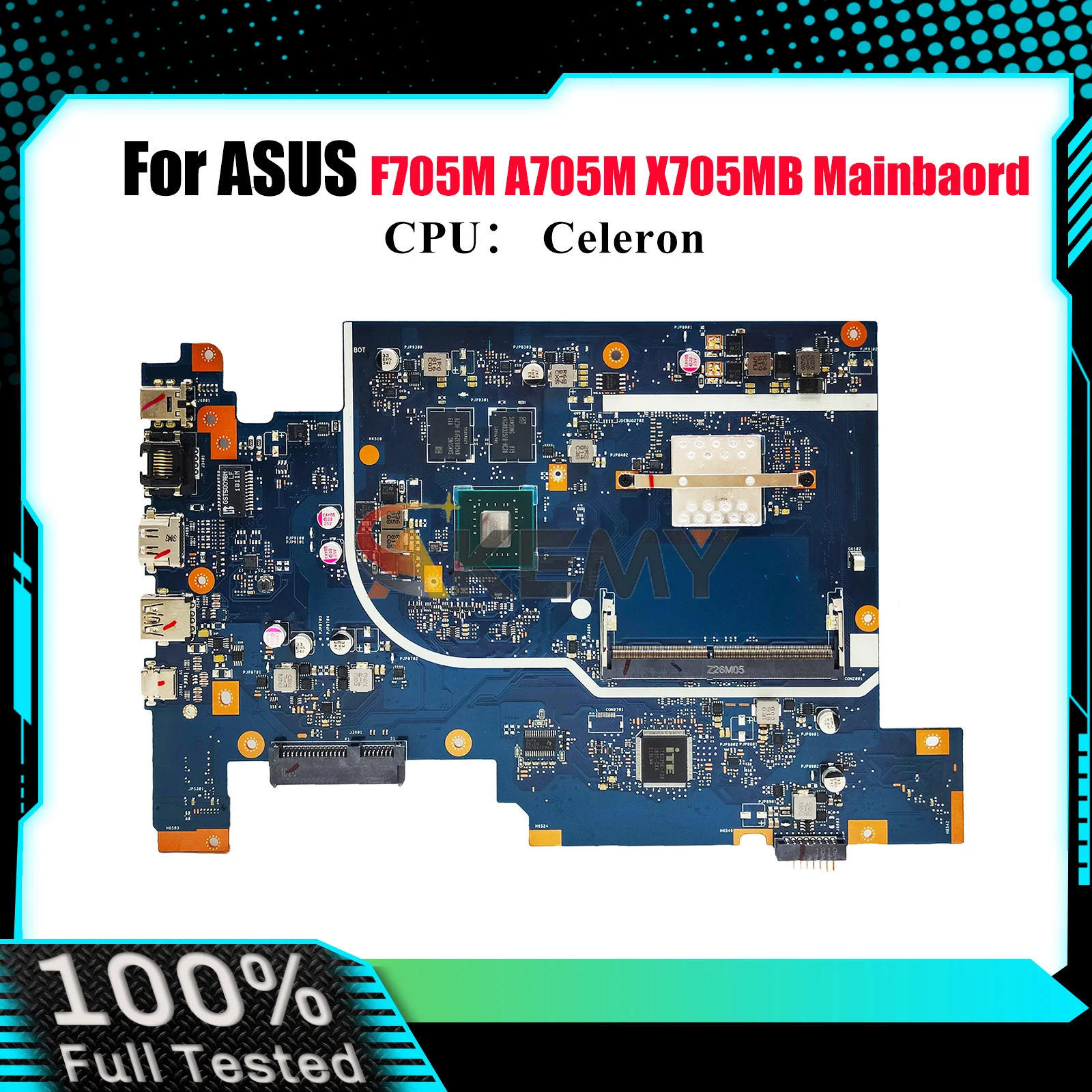 

X705MB Laptop Motherboard For ASUS VivoBook X705M F705M A705M X705MB Notebook Mainboard With Celeron CPU 100% tests OK fast ship