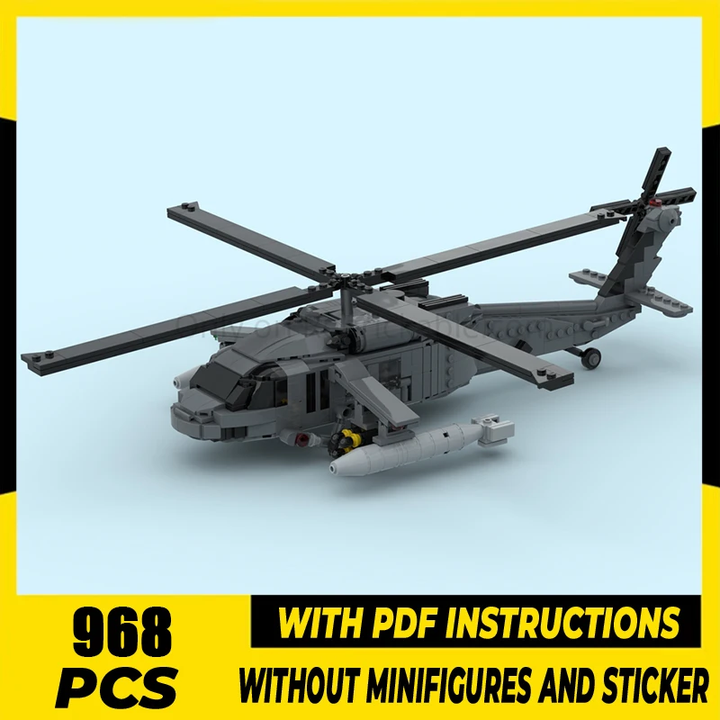 

Moc Building Bricks UH-60 Blackhawk (V2) Model Technology Modular Military Fighter Blocks Gifts Christmas Toy DIY Assembly Set