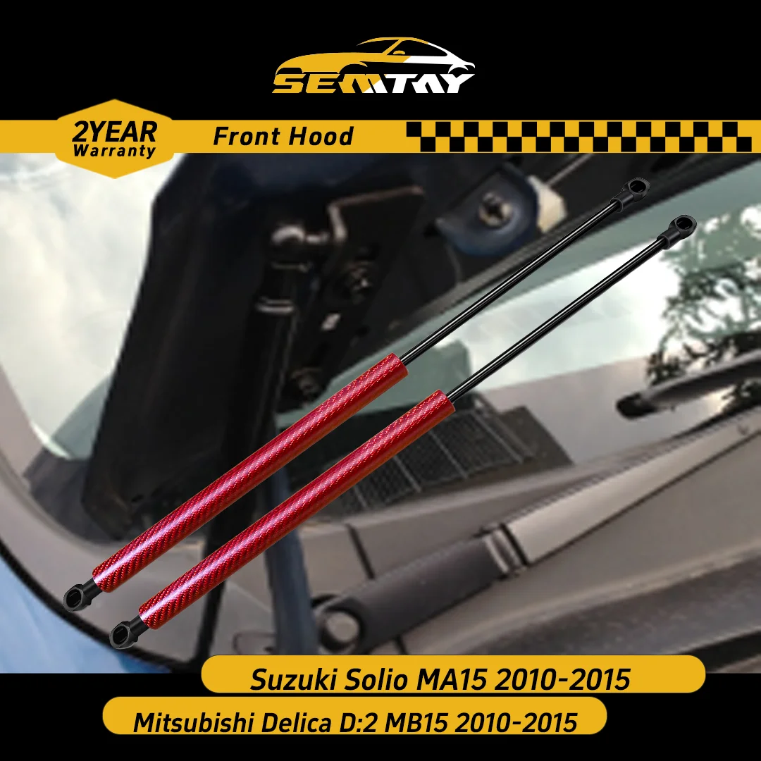 

SEMTAY Hood Lift Struts Compatible with Suzuki Solio MA15/Mitsubishi Delica D:2 MB15 2010-2015 Bonnet Gas Shock Dampers