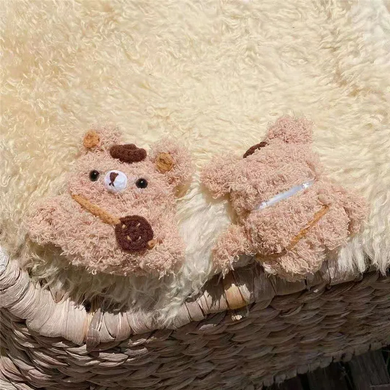 Étui Airpods 1/2 Pro en peluche pour écouteurs Bluetooth Apple, boîtier de Charge, étui de protection, accessoires de peau, étui pour écouteurs